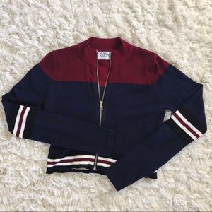 LF Crop Zip up sweater